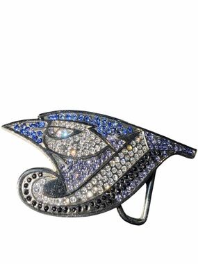 TORONTO BLUE JAYS MLB Baseball Crystal Embellished Silver Belt Buckle